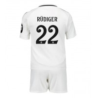 Camiseta Real Madrid Antonio Rudiger #22 Primera Equipación para niños 2024-25 manga corta (+ pantalones cortos)